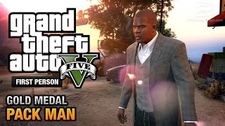 GTA 5  Mission 58  Pack Man First Person Gold Medal Guide  PS4 [upl. by Oluas423]