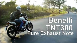 Benelli TNT 300 stock exhaust note  Pure sound [upl. by Odlanyar]