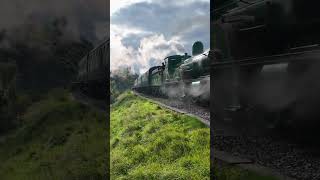 Slow Motion of the Swanage Steam Train stunningdrone steamtrain railway osmopocket3 slowmotion [upl. by Krys]