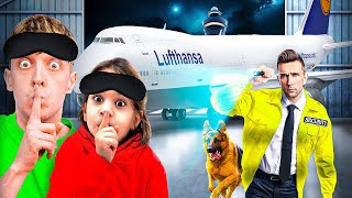 Eine NACHT HEIMLICH am FLUGHAFEN übernachten 😱 Security kommt [upl. by Beera709]