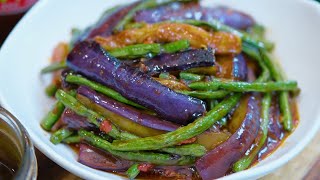 Tricks to Making the Best Eggplant Stir Fry 豆角烧茄子 [upl. by Orly]