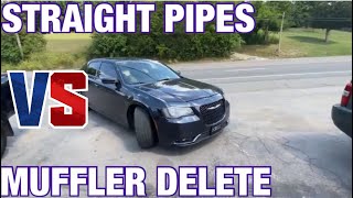 Chrysler 300 S 57L HEMI EXHAUST MUFFLER DELETE Vs STRAIGHT PIPES [upl. by Honebein]