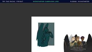 Kickstarter stream Painting some Aasimar Paladin poses kickstarter tryout  12 Nov [upl. by Elbon]