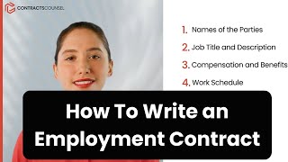 How to Write an Employment Contract Lawyer Templates Available [upl. by Valora]