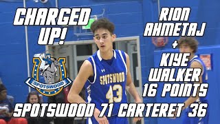 Spotswood 71 Carteret 36  Boys Basketball Highlights [upl. by Negem334]