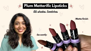 New plumgoodness Matterific lipsticks Swatches  All 10 shades [upl. by Joselyn]