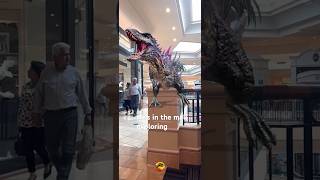 Mortem Rex exploring in the Mall and playing and shopping and Roars AR Jurassic World alive [upl. by Atinaj]