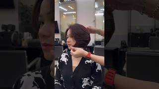 Dang Hieu Layer Bob haircut  Kiểu tóc ngắn cho mặt tròndanghieuhairstylist layerbobhaircut [upl. by Nesta13]