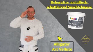 Dekorative metallischschattierend Spachtelmasse  Alligator Art Velluto [upl. by Narbig]