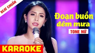 KARAOKE PHƯƠNG Ý  Đoạn Buồn Đêm Mưa  Tone Nữ Beat Chuẩn  Võ Hoàng Karaoke [upl. by Enrica]