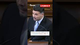 🗣️🧨  Rufián al PP quot Vuestras mentiras Cuestan vidas quot [upl. by Yetta]