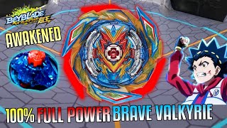 OMG 100 FULL AWAKENED BRAVE VALKYRIE EV 2A VS SPARKING SUPERKING BEYBLADES AND GT BATTLES [upl. by Meisel]