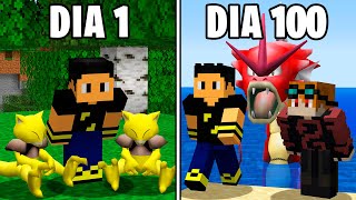 Sobrevivi 100 Dias Com Youtubers de Pokémon no Minecraft Pixelmon  O FILME 1 [upl. by Kciderf782]