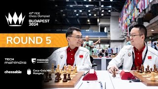 Round 5  45th FIDE CHESS OLYMPIAD [upl. by Aihcila]