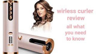 curler review anytime and anywhere rechargeable wireless automatic hair curler [upl. by Fai]