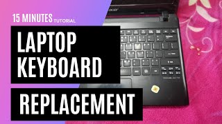 How to replace laptop keyboard  Acer Travelmate B113 keyboard replacement [upl. by Barcroft]