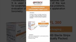 Fluorescein Sodium Ophthalmic Strips USP FL100 amp FL300  OPTITECH [upl. by Muirhead]