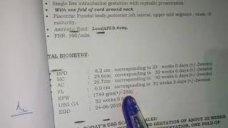 32weeks baby boy scanning reportsantenatal scan placenta position posterior [upl. by Mairem]