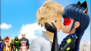 Top 15 Kisses Between Adrien And Marinette In Miraculous Ladybug [upl. by Aihn]