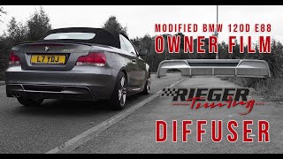 E88 E82 Rieger Installed a Rieger Carbon Fibre Rear Diffuser to my BMW E88 1Series 120D M Sport [upl. by Tansy]