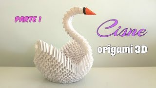 CISNE ORIGAMI 3DPRIMERA PARTEpaso a paso [upl. by Htes23]