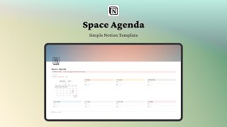 Space Agenda  Notion Template [upl. by Daraj]