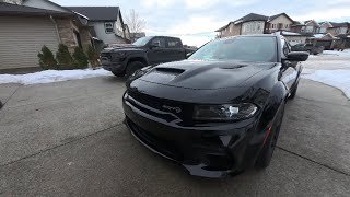 Dodge Charger Hellcat First Cold Start After Month of Winter Storage [upl. by Unam]