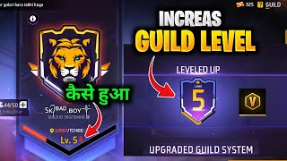 How To Increase Guild Level 🤔  Free Fire Guild 20 Level Up  Guild V Badge  FF New Event [upl. by Nylireg]