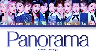 IZONE Panorama Lyrics 아이즈원 파노라마 가사 Color Coded LyricsHanRomEng [upl. by Eletnahc]