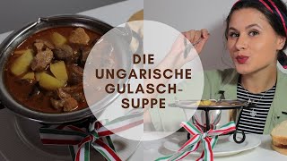 Traditionell Ungarische GulaschSuppe aus der Ungarischen Küche [upl. by Llyrat]