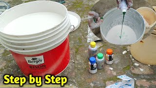 Distemper में colour कैसे मिलाये how to mix colour in distemper [upl. by Keligot]