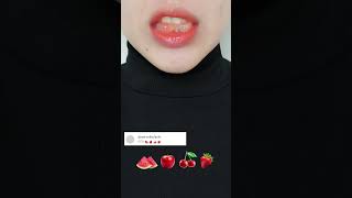 ARMR Eat on demand 🍉🍎🍒🍓4 asmr food fruit shorts [upl. by Aissela]