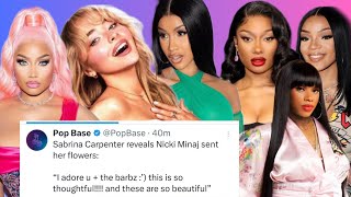 ‼️Nicki Minaj BOUGHT Sabrina Carpenter Flowers Bongo 2 Queen Era Breakfast club Cardi B checked [upl. by Kenward971]