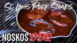 St Louis Pork Steaks schouderkarbonades in bier en barbecuesaus gegaard [upl. by Erlewine]