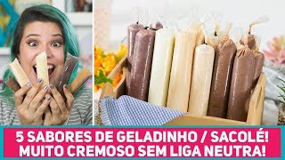 5 RECEITAS DE GELADINHO CREMOSO SUPER DIFERENTES  SACOLÉ GOURMET  Receitas de Minuto 455 [upl. by Hinkel]