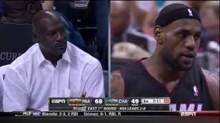 LeBron Stares Down Michael Jordan While Dunking [upl. by Olympia]