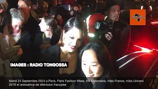 Mardi 24 Septembre 2024 à Paris Paris Fashion Week Iris Mittenaere [upl. by Kemble572]