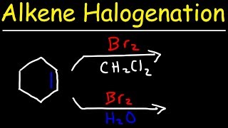 Halogenation of Alkenes amp Halohydrin Formation Reaction Mechanism [upl. by Keever]