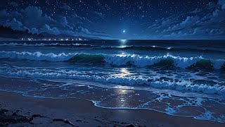 Crashing Waves to Sleep Instantly  Soft Ocean Waves with Minimal Piano for Peaceful Study [upl. by Larrabee]