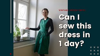 Sewing an apron dress last minute ✂️  Pinafore dress tutorial 💖 [upl. by Adiraf]