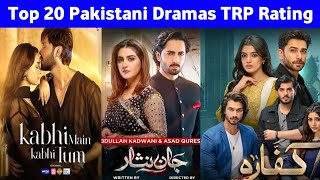 Top 20 Pakistani Dramas TRP Rating 2024  APD Review [upl. by Nnairda]