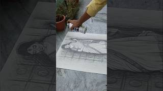 Fixing Graphite on Cartridge Paper 🔥😍✨🎨🖌️women brustro short shortvideo shorts shamsarts [upl. by Helmut]