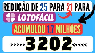 DICAS E PALPITES PARA LOTOFÁCIL 3202 [upl. by Yalonda981]