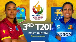 🔴 LIVE  3rd T20  West Indies Womens Tour of Sri Lanka 2024 [upl. by Obediah]