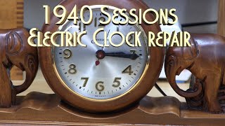 1940 Sessions Electric Clock Repair  Vintage Elephant Clock [upl. by Evslin607]