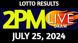 Lotto Result Today 200 pm draw July 25 2024 Thursday PCSO LIVE [upl. by Atikat813]