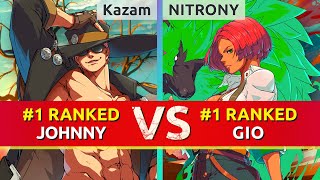 GGST ▰ Kazam 1 Ranked Johnny vs NITRONY 1 Ranked Giovanna High Level Gameplay [upl. by Charity]