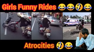 GIRLS FUNNY ACCIDENT TROLL VIDEOS  GIRLS DRIVING FAILS TROLL TAMIL mirchidarbarTAMILTROLLFUNNY [upl. by Daniel236]