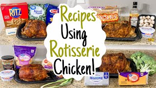 5 AMAZING Recipes Using ROTISSERIE CHICKEN  The FASTEST Easy Chicken Dinner Ideas  Julia Pacheco [upl. by Julide489]