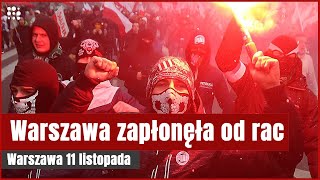 Tysiące rac na Marszu Niepodległości [upl. by Bodnar]